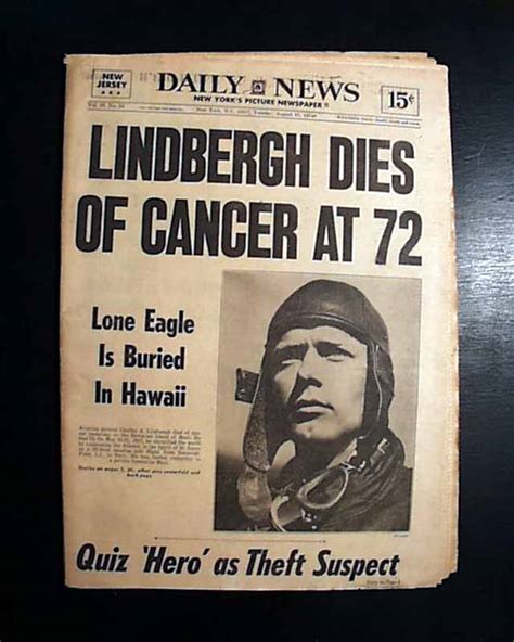 charles lindbergh cause of death.